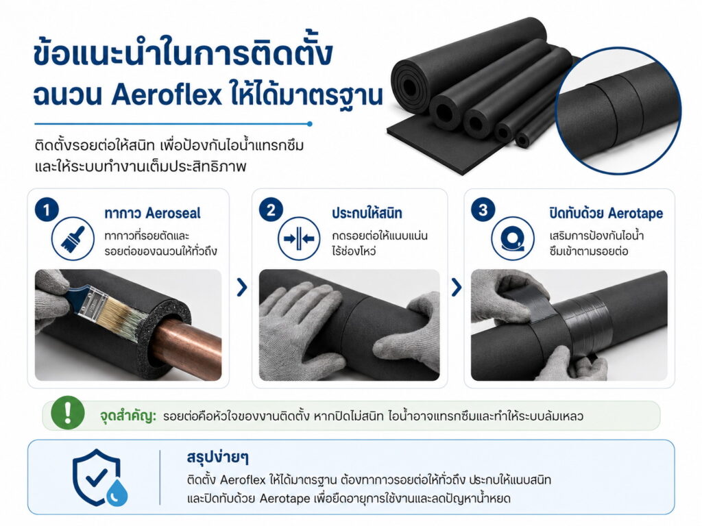 การติดตั้งฉนวน Aeroflex
