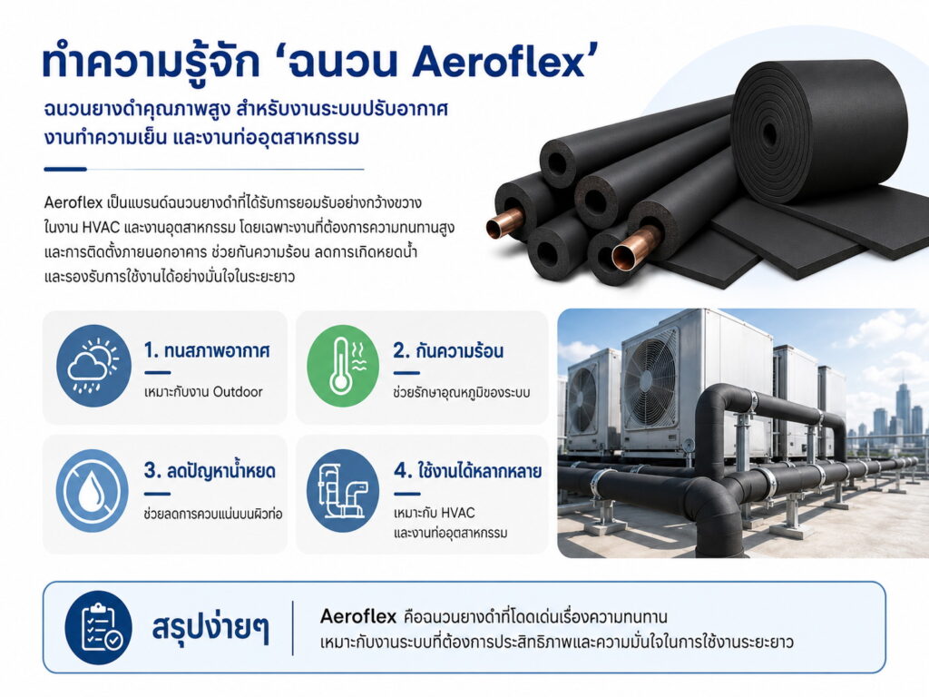 ทำความรู้จักฉนวนยางดำ Aeroflex
