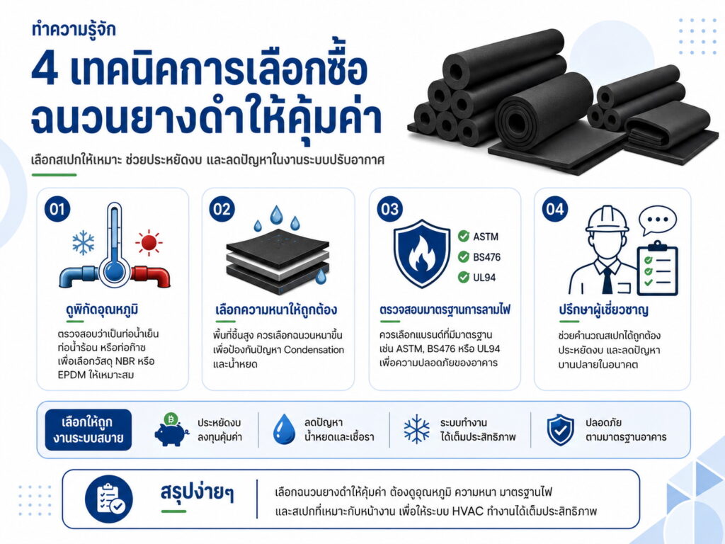 การเลือกซื้อ Elastomeric (ฉนวนยางดำ)