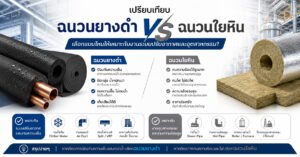 ฉนวนยางดำ vs ฉนวนใยหิน
