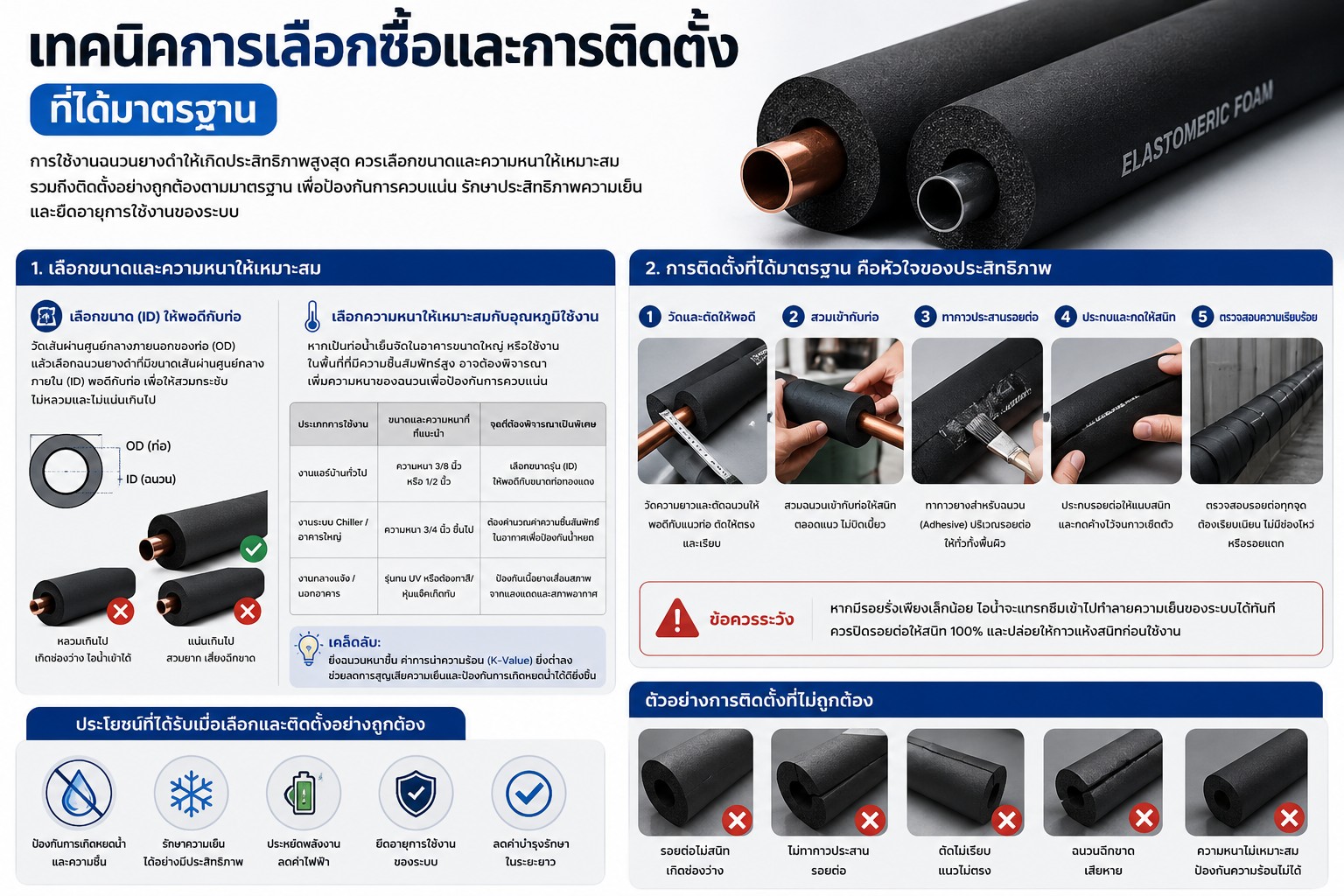 เทคนิคการเลือกซื้อฉนวนยางดำ