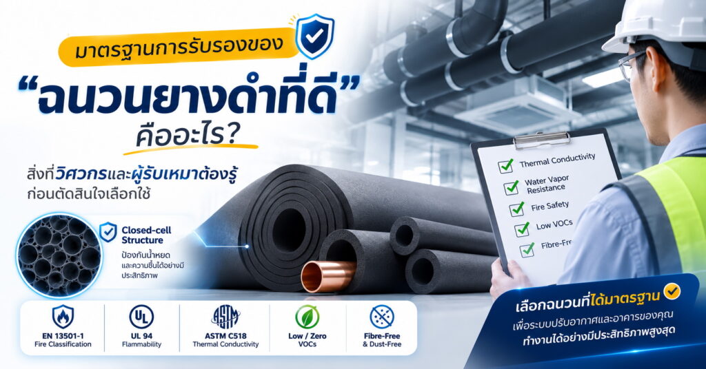 มาตรฐานการรับรองของ "ฉนวนยางดำที่ดี" คืออะไร?