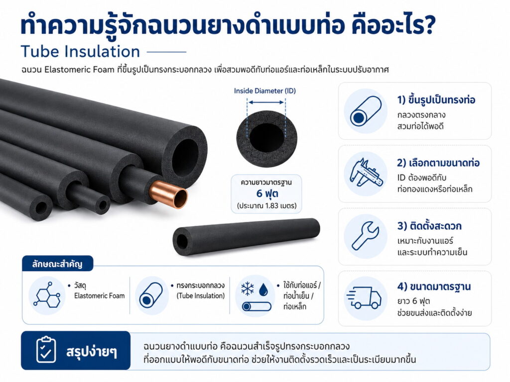 ฉนวนยางดำแบบท่อ คืออะไร
