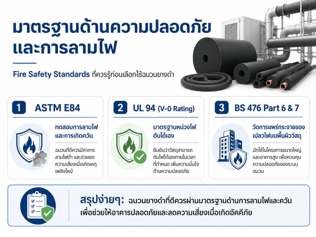 มาตรฐานด้านความปลอดภัยและการลามไฟ (Fire Safety Standards)