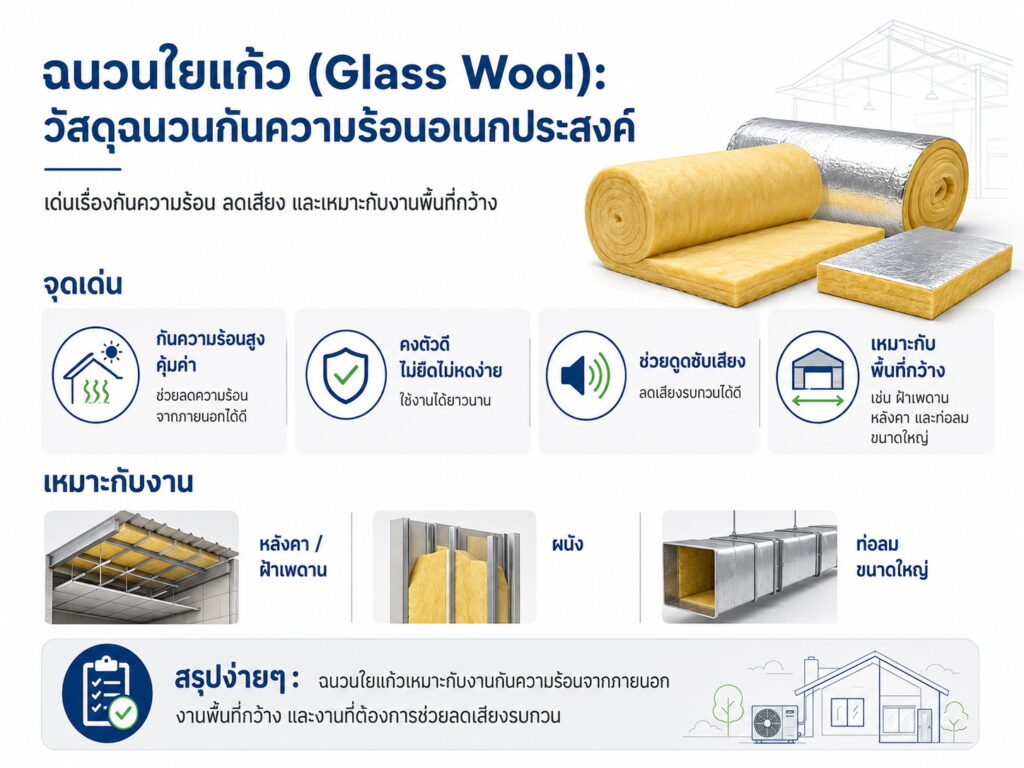 ฉนวนใยแก้ว (Glass Wool)