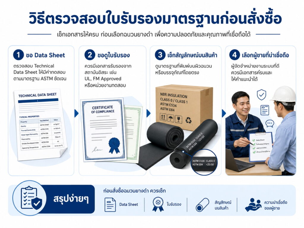 วิธีตรวจสอบใบรับรองมาตรฐานก่อนสั่งซื้อฉนวน