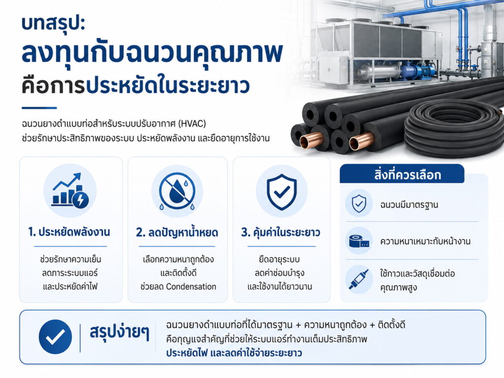 ลงทุนกับฉนวนคุณภาพ คือการประหยัดในระยะยาว