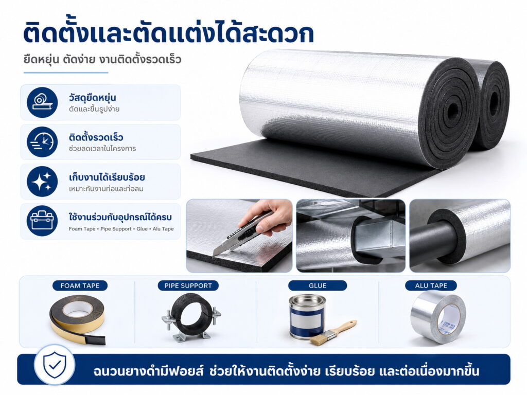 ข้อดีของฉนวนยางดำ