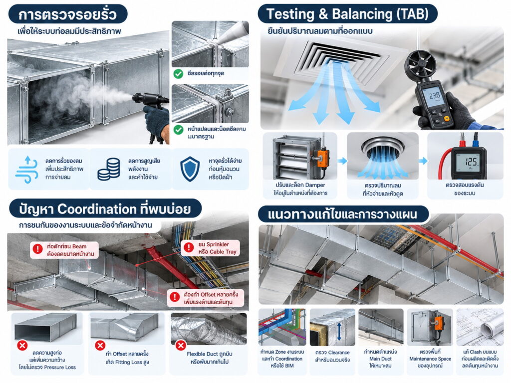 การตรวจรอยรั่วและ Testing & Balancing