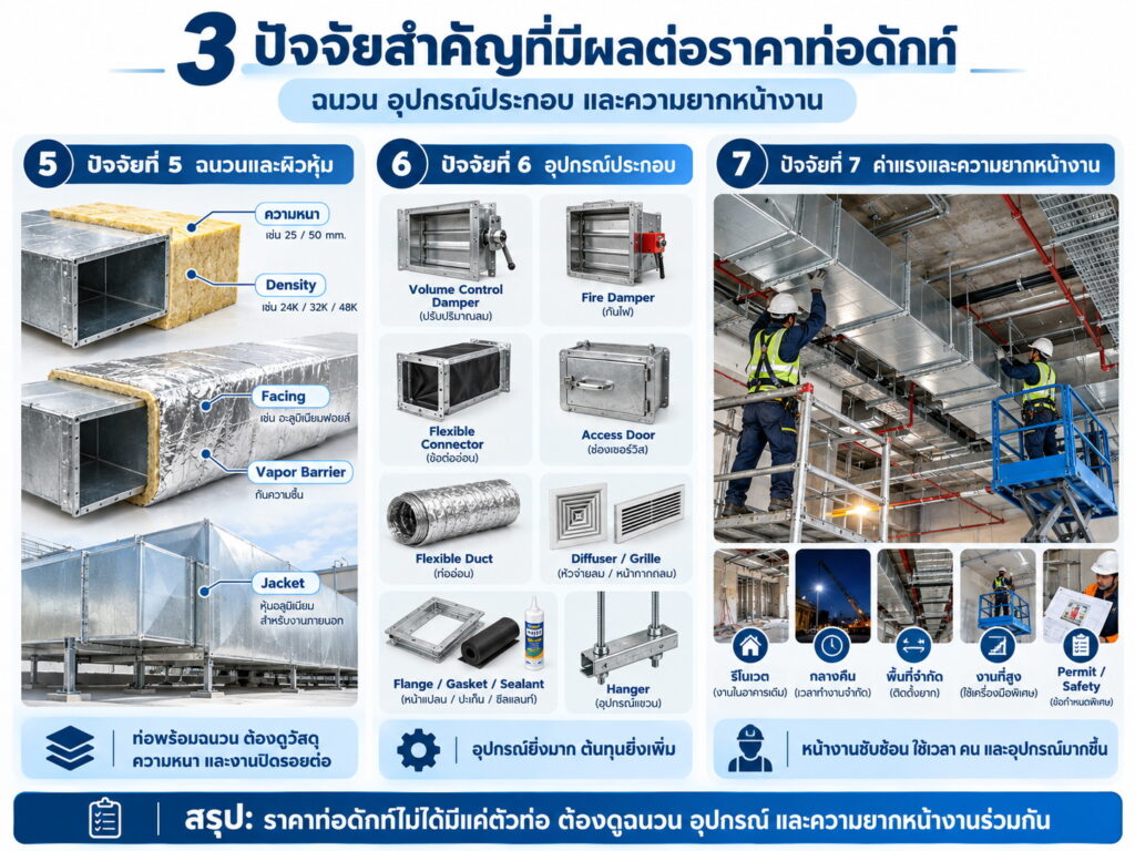 ปัจจัยราคาท่อดักท์