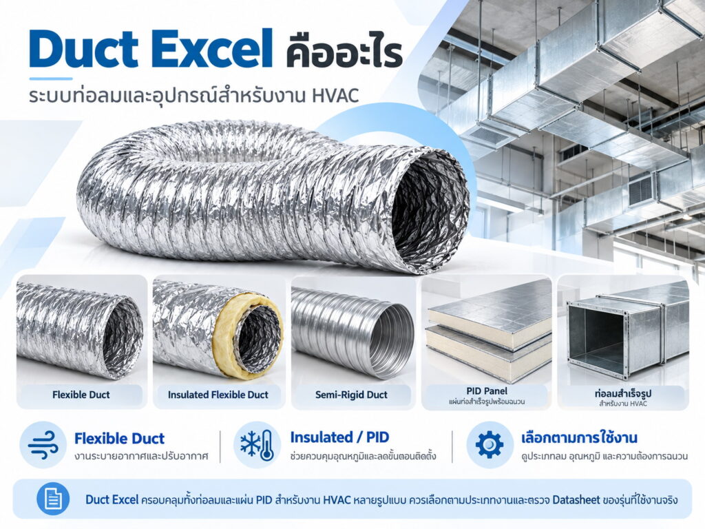 ท่อดักท์ Duct Excel