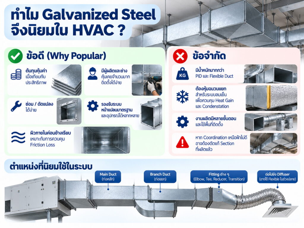 ทำไม Galvanized Steel จึงนิยมใน HVAC